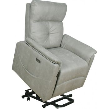 Sillón Relax Reclinable Powerlift Electrico Nasa 102 X 74 X 89 Cm Gris Claro