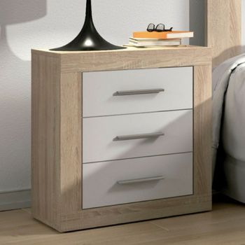 Mesita De Noche Lara  60 X 50 X 34,6 Cm Cambrian Blanco