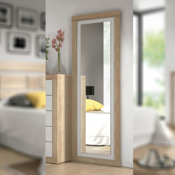 Espejo Vestidor Lara 60 X 180 X 3,5 Cm Cambrian Blanco