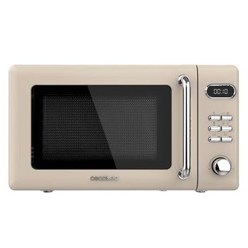 Microondas Con Grill Cecotec Proclean 5110 Retro 700w 20l Diseño Vintage Beige