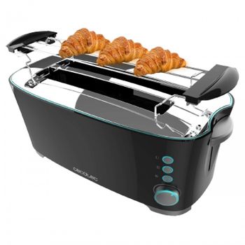 Tostador Toast&taste Extra Double B, 1350w De Potencia, Doble Ranura Larga Para 2 Tostadas, Apagado Y Pop-up Automático, Acero Inoxidable, Varillas Superiores