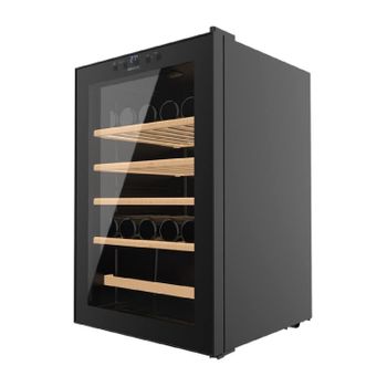 Vinoteca 48 Botellas Bolero Grandsommelier 48000 Black. 128 Litros, Temperatura Regulable, Sistema Compresor De Enfriamiento, Panel De Control Táctil, Silenciosa, Luz Led Interior