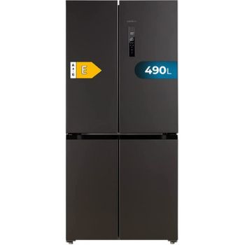 Cecotec Frigorífico Combi, CoolMarket Combi 356 Black Glass D. 356 L,  Altura 200 cm, 60 cm de Ancho 