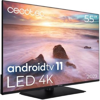 Cecotec Televisor Led 55" Smart Tv A2 Series Alu20055z. 4k Uhd, Android 11, Hdr10, 2 Altavoces De 10w, 2023