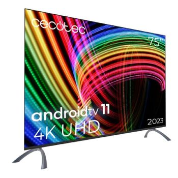 Televisor Led 75" Smart Tv A3 Series Alu30075 Cecotec. 4kuhd,androidtv11,frameless,asistentedevozgoogleychromecast,dolvyvision&atmos,hdr10,hbbtv,2023