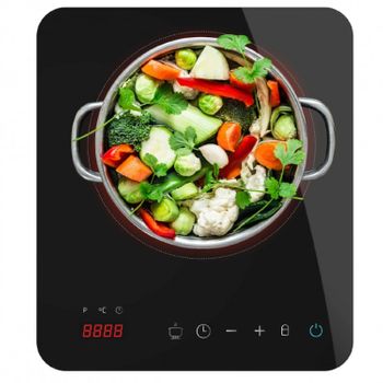 MPM MKE-14 Placa Vitrocerámica Inducción Portátil, Temperatura Regulable  60-240°C Temporizador Programable, Negro, 1800W - AliExpress