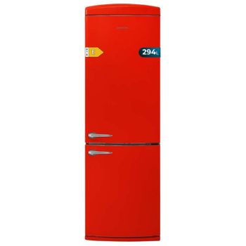 Frigorifico combi SAUBER SERIE 5-RETRO ROJO e alto 192 cm ancho 60 cm rojo