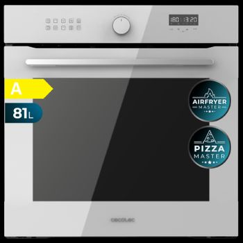 Horno Integrable Airfryer Glass White De 81l De Capacidad, 11 Funciones Con Airfryer Master, Pizza Master, Steam Asisst, Steam E