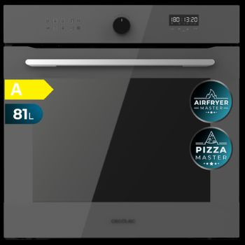 Horno Integrable Airfryer Glass Grey De 81l De Capacidad, 11 Funciones Con Airfryer Master, Pizza Master, Steam Asisst, Steam Ea