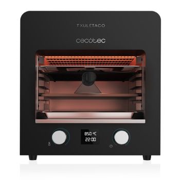 Horno Para Asado Txuletaco 8000 Inferno. 2200w, Parrilla De Hierro Fundido, Piedra Y Bandeja Para Pizzas, 2 Bandejas Recogegrasas, Temperatura Hasta 850º, Termómetro Digital Incluido