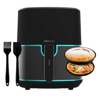 Freidora de aire caliente de 1550 W con dosificador de aceite y accesorios  de silicona Cecofry Rain Cecotec