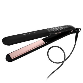 Plancha De Pelo Bamba Ritualcare 1200 Titanium Ion Touch. 60 W, Revestimiento De Titanio, Selector Táctil Y Con Ion Real, Calentamiento Rápido, Placas Flotantes, Temperatura Regulable