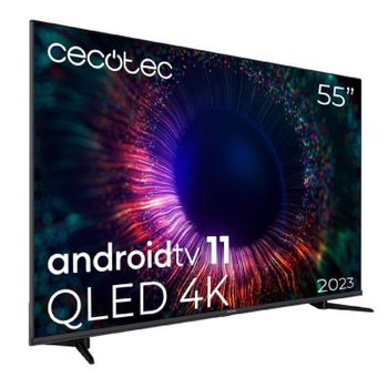 Televisor Qled 85" Smart Tv V3+ Series Vqu30085+ Cecotec. 4kuhd,androidtv11,frameless,asistentedevozgoogleychromecast,dolbyvision&atmos,hdr10,hbbtv,2023