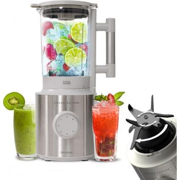 Batidora de vaso Cecotec Power Black Titanium 2200MAX Smooth 2200W 1,75L  especial Smoothies inox