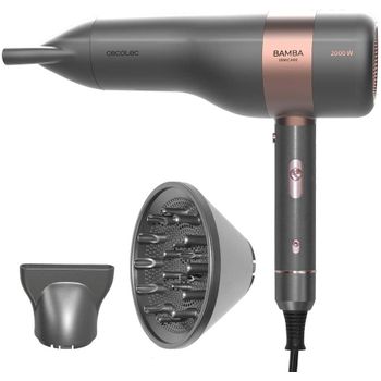 Cecotec Secador de pelo iónico Bamba IoniCare 5350 PowerShine Fire, 2600W,  ajuste de temperatura y velocidad, difusor volumen