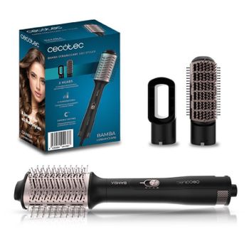 Cepillo De Aire 3 En 1 Bamba Ceramiccare 3in1 Styler. 1200 W, Alisa, Ondula Y Seca El Cabello, 3 Cabezales Intercambiables, 3 Temperaturas Y 2 Velocidades, Revestimiento De Cerámica