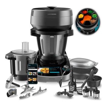 Robot De Cocina Cecotec Mambo Cooking Total Gourmet 2200w Chefcrown 2 Jarras Wifi Inox