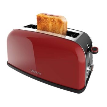 Tostador Vertical Toastin' Time 850 Red Long Lite, 850w Potencia, Capacidad Para 2 Tostadas, Ranura Ancha, Acero Inoxidable, Funciones Preconfiguradas, Control De Tostado Personalidable