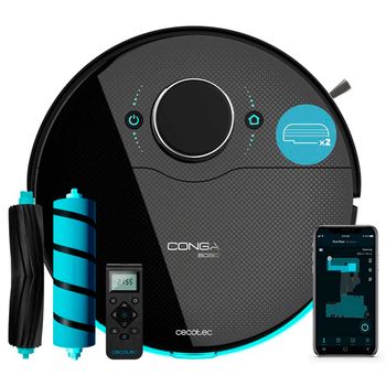 Robot Aspirador Cecotec Conga 8090 Ultra X 4 En 1 10000pa Wifi Alexa Room Plan 3.0 Negro