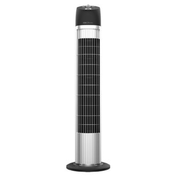 Ventilador De Torre Con Temporizador Energysilence 850 Skyline. 45 W, Altura 33" (84 Cm), Motor De Cobre, 3 Velocidades, Oscilación Automática De 70 Grados, Asa Trasera