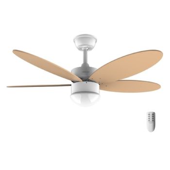 Cecotec Ventilador de Techo con Mando a Distancia, Temporizador y Luz LED  EnergySilence Aero 550. 60 W, 132 cm de Diámetro, 3 Aspas, 3 Velocidades,  Fu