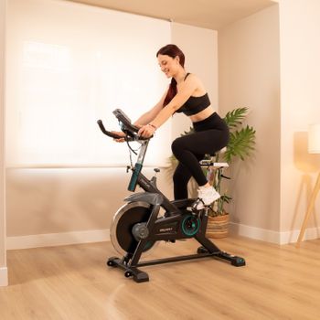 Bicicleta Estática Profesional Drumfit Indoor 18000 Ceres. Niveles De Resistencia Variables, Volante De Inercia De 18 Kg, Sistema Silencefit, Ergonómica, Manillar Y Sillín Ajustables