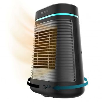 Calefactor Cerámico Readywarm 1550 Max Ceramic Rotate Smart De Sobremesa Con 1500 W, Oscilación, Pantalla Digital, Termostato Regulable Y 3 Modos De Funcionamiento, 15 M2