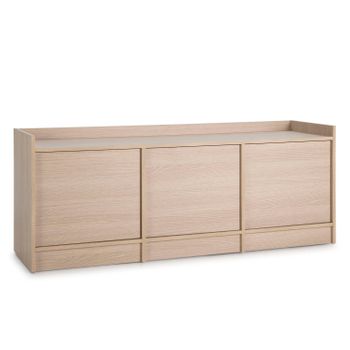 Tv Moscú 3 Puertas, Color Roble, 139 Cm (ancho) 40 Cm (profundo) 54 Cm (altura)