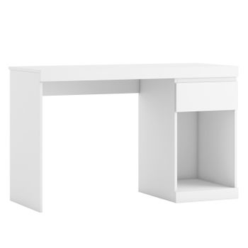 Mesa De Escritorio 1 Cajón Leni En Color Blanco, 120 Cm (ancho) 50 Cm (profundo) 75,5 Cm (alto)