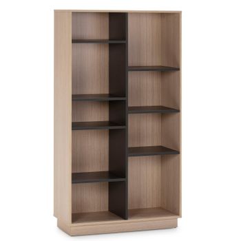 Estantería Librería Vigo 150x80 Cm, Estantería De Oficina, Color Roble Y Gris, 80 Cm (ancho) 33 Cm (profundo) 150 Cm (altura)