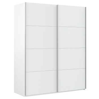 Armario Ropero Aline 2 Puertas Correderas Color Blanco, 150 Cm (ancho) 60 Cm (profundo) 200 Cm (altura)