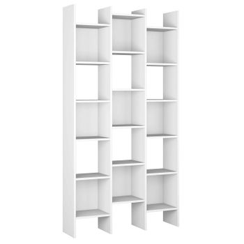 Estantería Librería Pisa Color Blanco, Para Salón, Comedor O Despacho, 96 Cm (ancho) 25 Cm (profundo) 192 Cm (altura)