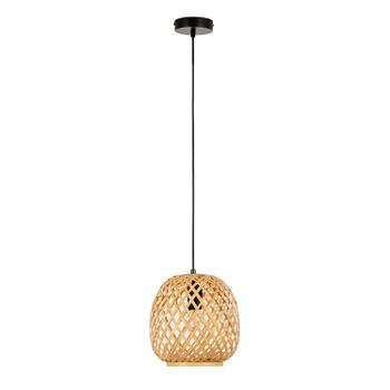 Lámpara De Techo Azumi De Bambú, Diametro 22 Cm