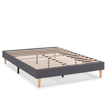 Base Tapizada 90 X 190 Reforzada Con 6 Patas Metálicas Alto 26 Cm, Color  Negro + 4 Válvulas De Transpiración. con Ofertas en Carrefour