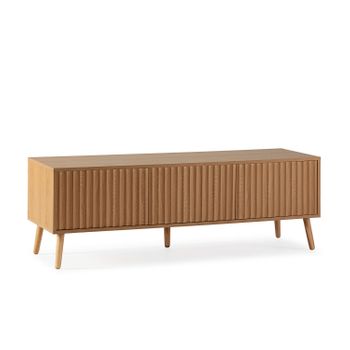 Mueble De Tv Salón Comedor Rustik Modular Estilo Moderno Color Naturale Y  Pizarra 258x186x42 Cm con Ofertas en Carrefour