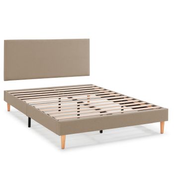 Cabecero + Base Tapizada Aura 140x190 Cm  Beige