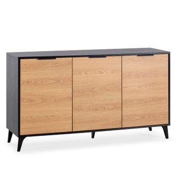 Aparador Alto Salón Comedor Atenea Mueble Auxiliar Estilo Moderno Shamal  Pizarra 129x145x40 Cm con Ofertas en Carrefour