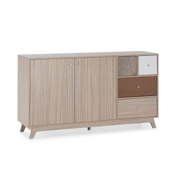 Aparador Alto Salón Comedor Atenea Mueble Auxiliar Estilo Moderno Shamal  Pizarra 129x145x40 Cm con Ofertas en Carrefour