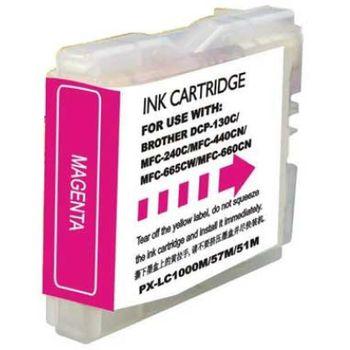 Brother Lc1000xl/lc970xl Magenta Cartucho De Tinta Generico - Reemplaza Lc1000m/lc970m