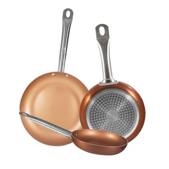 Set 3 Sartenes 20,24,28 Al Prens Professional Chef Copper Plus Bg