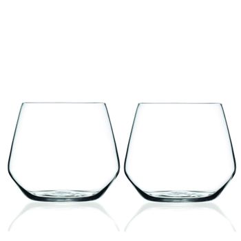 Set 2 Vasos De Agua 38 Cl De Cristal Bergner Colección Barware