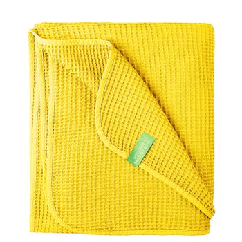 Manta 140x190cm 200gsm 100%algodon Amarillo Casa Benetton