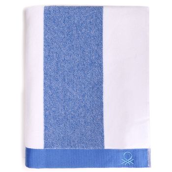 Toalla De Playa 90x160cm 450gsm Terry 100%algodon Azul Casa Benetton