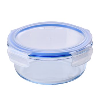 Tupper Cristal Benetton Hermético Cuadrado 340ml Borosilicato Tapa