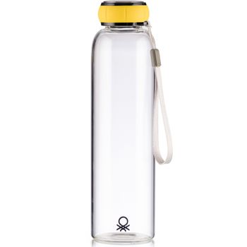 Botella Agua De Cristal Con Funda Goma Y Tapon Antigotas 360 Ml. con  Ofertas en Carrefour