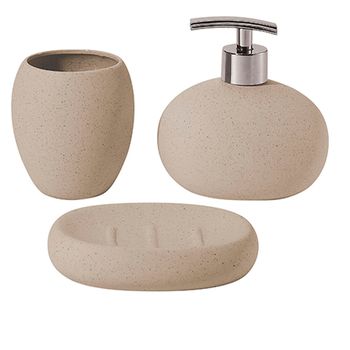 Set De Baño Benetton Beige Elegante