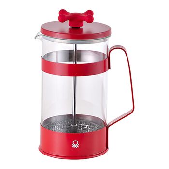 Cafetera De Émbolo Benetton Rainbow Rojo Acero Inoxidable Vidrio De Borosilicato (600 Ml)