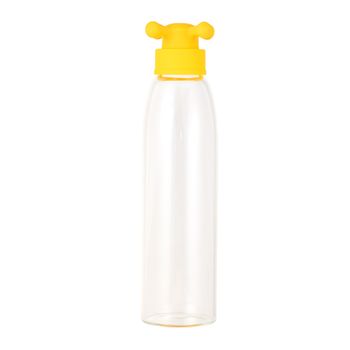 Botella De Agua 500ml Borosilicato Tapa Amarillo De Grifo Colección Rainbow