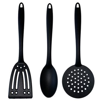 Set De 3 Utensilios De Cocina De Nylon San Ignacio Energy 33 Cm Negro