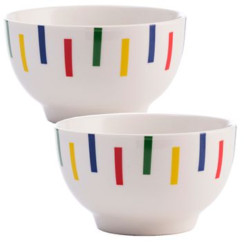 Set 2pc Bol 14cm Porcelana New Bone China